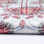 ⁦قماش مخور حرير اندونيسي منقش - أبيض ثلجي⁩ - الصورة ⁦3⁩