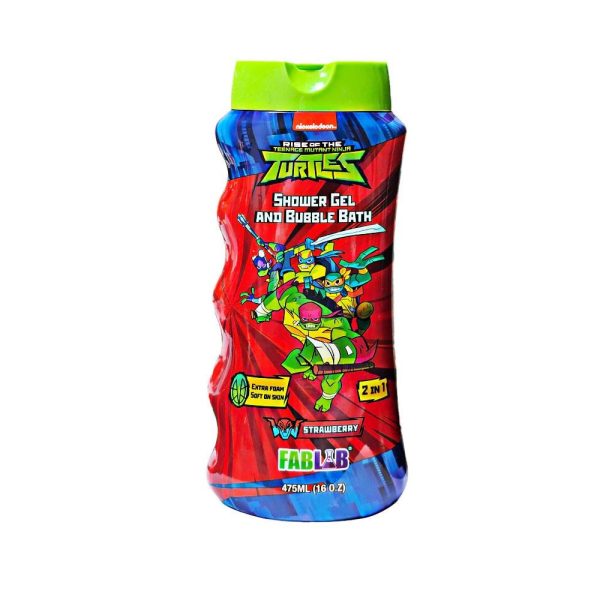 نيكلودين سلاحف النينجا شاور جل + فقاعات استحمام بالتوت البري - 475 مل