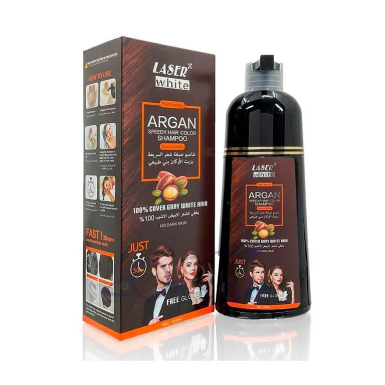 ليزر وايت شامبو صبغة بني زيت الأرغان
