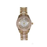 ⁦طقم ساعة نسائي عصري لون ذهبي مع سلسال وحلق وأسوارة⁩ - الصورة ⁦2⁩