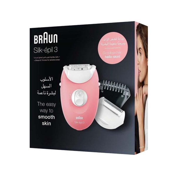براون ماكينة إزالة الشعر سيلك ابيل 3 للساقين والجسم SE 3-440
