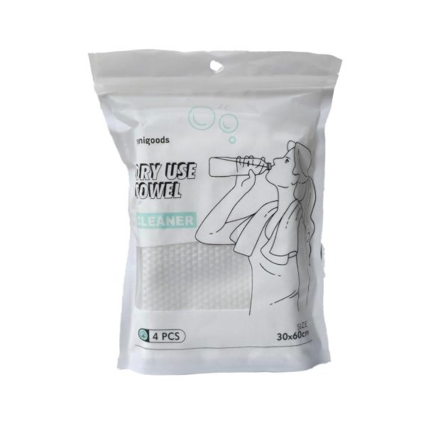 ميني جود منشفة بنمط اللؤلؤ صديقة للبشرة للاستعمال مرة واحدة -4 قطع