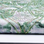 ⁦قماش مخور حرير اندونيسي مشجر - أخضر⁩ - الصورة ⁦3⁩