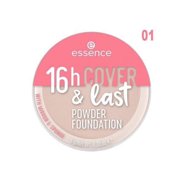 ايسنس بودرة أساس 16 ساعة كوفر اند لاست لون 01 بورسلين - 8 جم