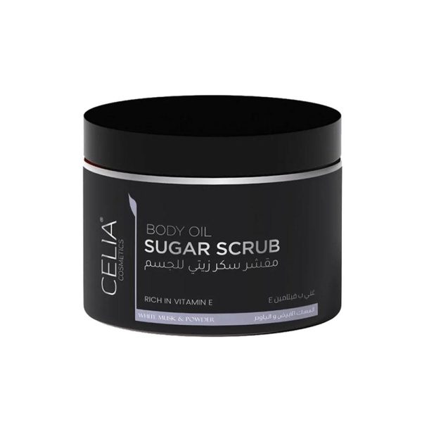 مقشر سكر زيتي بالمسك والباودر