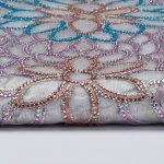 ⁦قماش مخور حرير اندونيسي مشجر - بنفسجي فاتح⁩ - الصورة ⁦3⁩