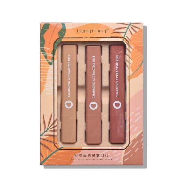 هنج فانج مجموعة احمر الشفاه لايت سويت لوف فيلفيت ميست - 3 لون 9112A