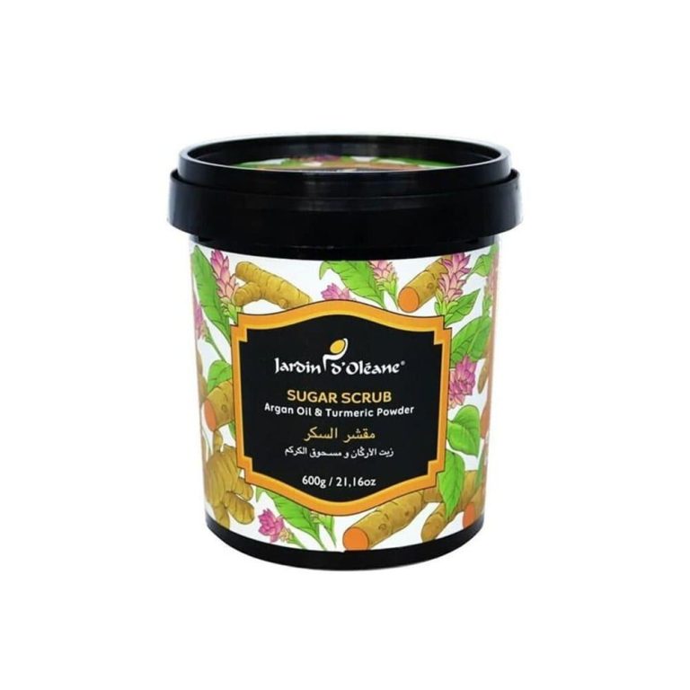 جاردن دي اوليان مقشر السكر المغربي بزيت الارغان ومسحوق الكركم 600 جم