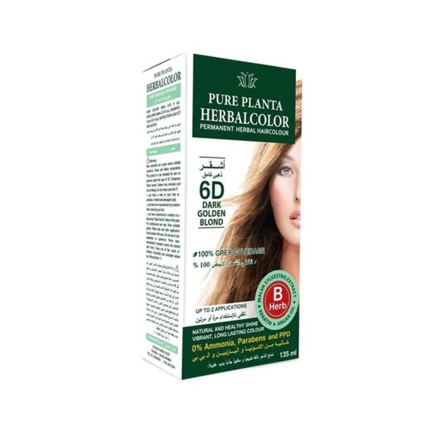 بيور بلانتا صبغة شعر طبيعية - اشقر ذهبي غامق 6D