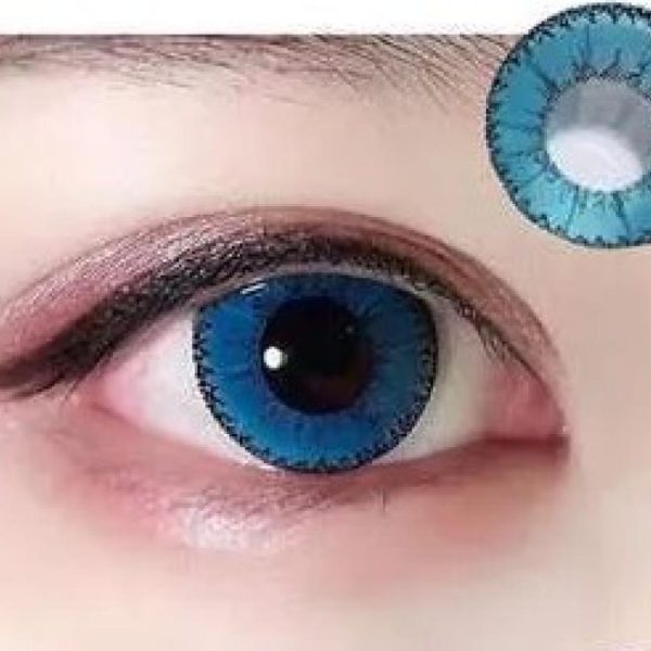 عدسات لاصقة يومية دائرة زرقاء
