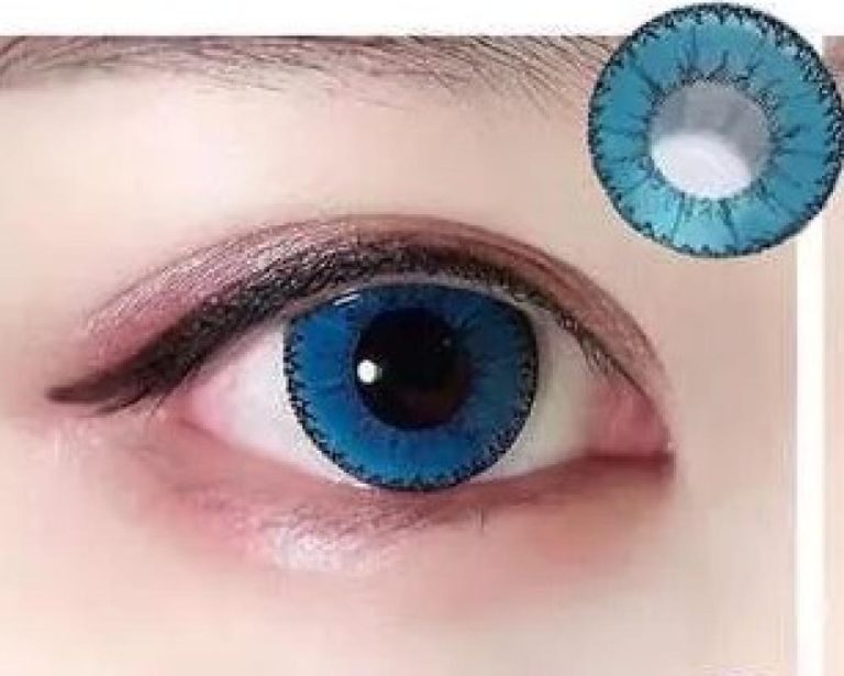 عدسات لاصقة يومية دائرة زرقاء