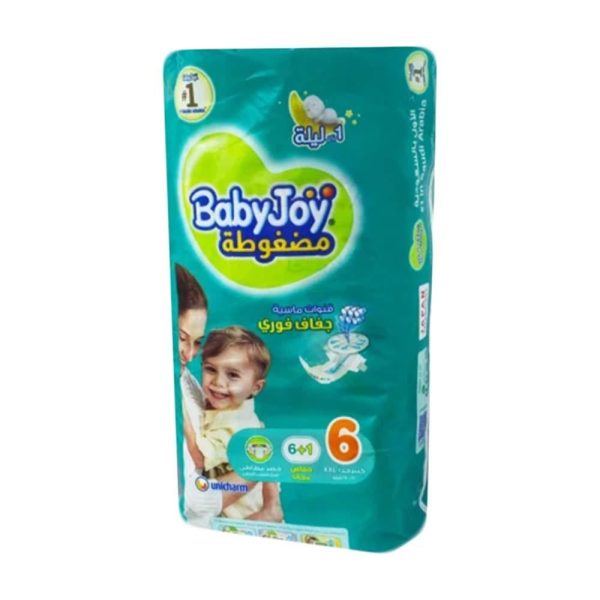 بيبي جوي حفاضات مضغوطة مقاس 6 كبير جدا - 6 + 1 حبة