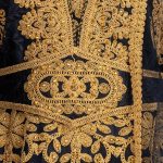 ⁦دراعة مطرز مع كريستال لون أسود ذهبي موديل G-002⁩ - الصورة ⁦3⁩