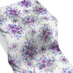 ⁦قماش مخور حرير اندونيسي مشجر - ابيض بنفسجي⁩ - الصورة ⁦2⁩