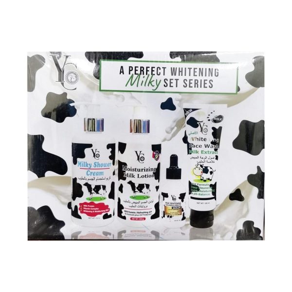واي سي مجموعة الحليب لتبييض البشرة - 4 قطع