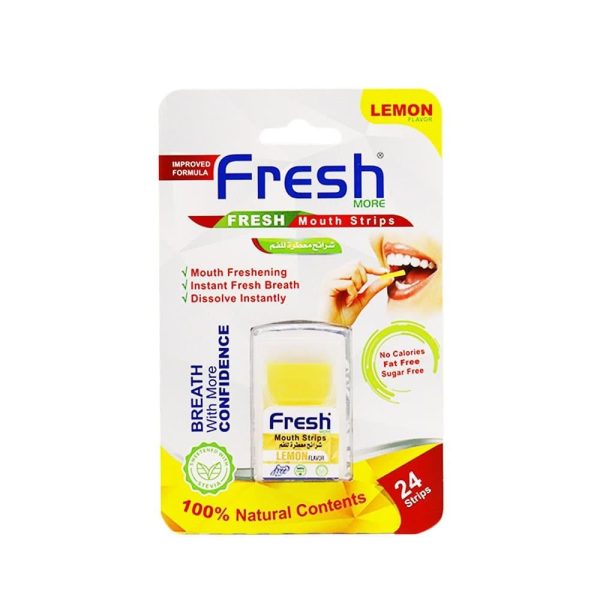 فريش مور شرائح معطرة للفم بنكهة الليمون- 24 شريحة