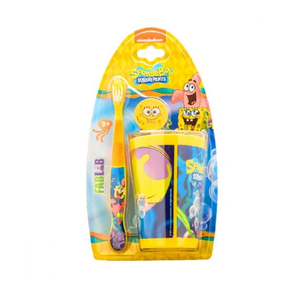 نيكلودين ترتل فرشاة أسنان وكأس رسومات سبونج بوب