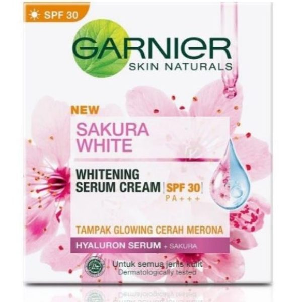 غارنييه سيروم التبييض ساكورا وايت كريم بعامل حماية من الشمس 30 - 50مل