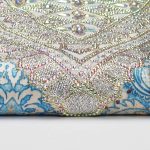 ⁦قماش مخور حرير اندونيسي مطرز بالكريستال - أزرق⁩ - الصورة ⁦3⁩