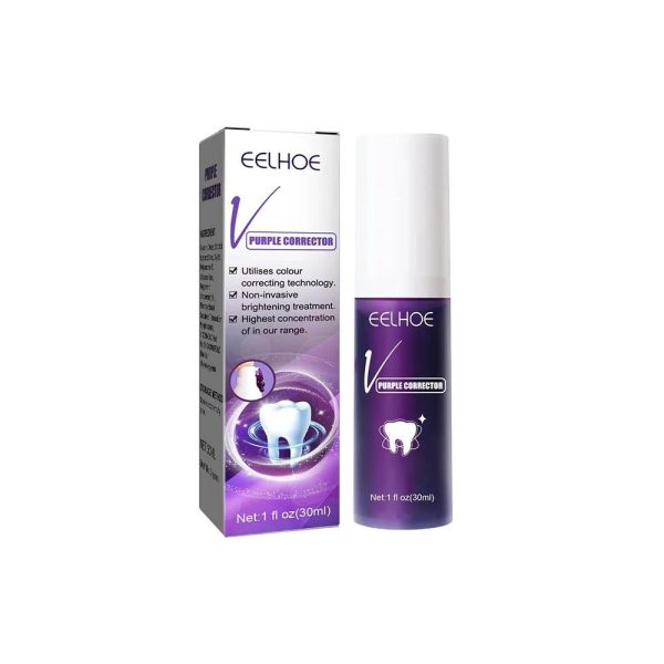 معجون أسنان أرجواني لتبييض الأسنان