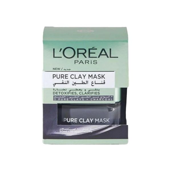 لوريال باريس قناع الطين النقي والفحم 50 مل