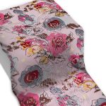 ⁦قماش مخور حرير اندونيسي مشجر - وردي⁩ - الصورة ⁦2⁩