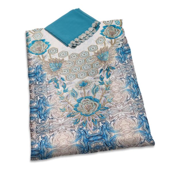 قماش كريستال بيج فيروزي