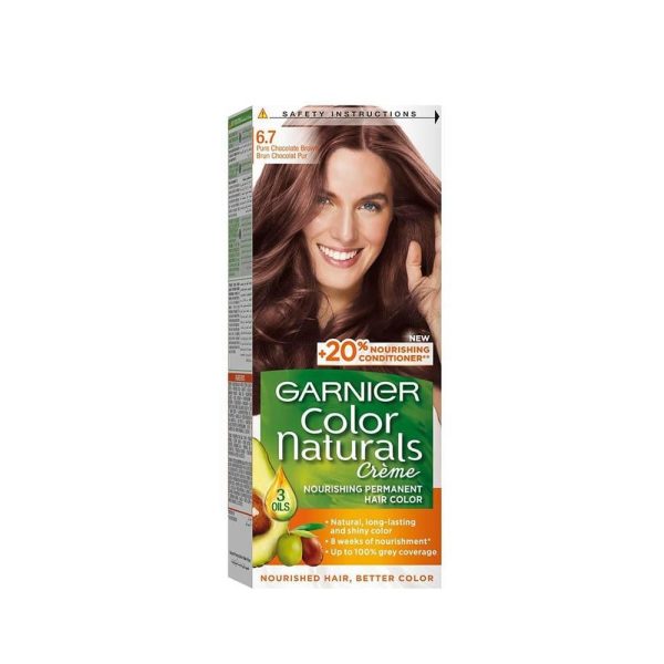 غارنييه كولور ناتشورالز صبغة شعر - بني شوكولا نقي 6.7