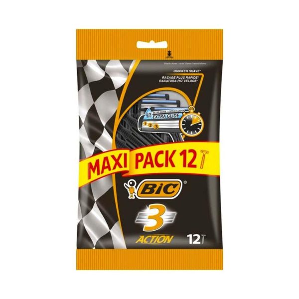 بيك شفرات حلاقة 3 اكشن للرجال - 12 حبة