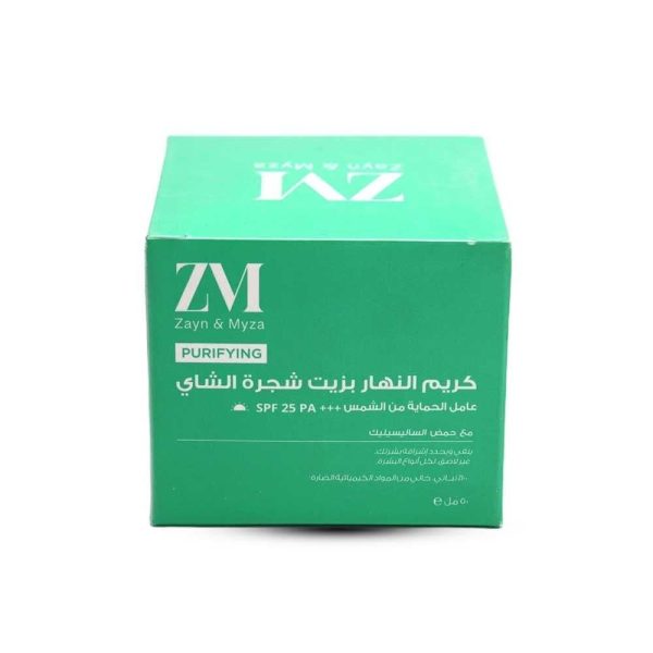 زين وميزا كريم النهار SPF25 بزيت شZayn & Myza Day Cream SPF25 with Tea Tree Oil - 50 mlجرة الشاي - 50 مل